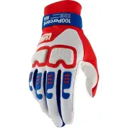 100 Percent - 100% Langdale Glv Red/Wht/Blu-Sm (10029-00006)