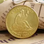 總統馬丁·范布倫金幣 外國硬幣1/2盎司仿金銅幣紀念幣