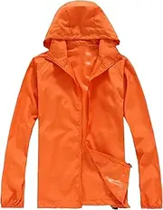 [Generic] Waterproof Jacket Women Lightweight Hooded Raincoat Waterproof Windbreaker Jackets Packable Rain Coats