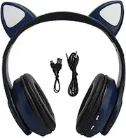 B39 Cat Ear Wireless Headset, Bluetooth Gaming Headphones for Music, Sports & Home Use, Cute Comfortable Design, Ideal for Gamers and Music Lovers (Blue)