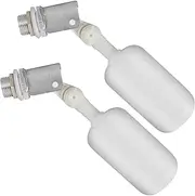 1/2Pcs Float Ball Valve, 1/2 Inch Water Tank Filter Float Ball Valve Plastic Water Float Valve Mini Plastic Float Valve with Adjustable Arm for Automatic Water Level Control of Water Tank (2)