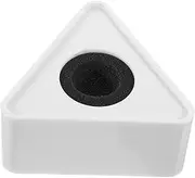 TOGEVAL Portable Triangular Abs Microphone Logo Flag for Interviews White Design with Engraving Area Easy to Carry Durable Construction