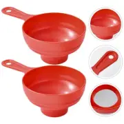 2 Pcs Jam Funnel Funnels for Liquids Kitchen Oil Filling Bottles Wide Mouth