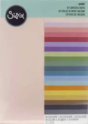 Sizzix Textured Cardstock Sheets A4 80/Pkg-Assorted Colors 663007 New