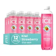 Sparkling Ice, Kiwi Strawberry Water, Zero Sugar Flavored Water,...