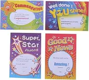 SHINEOFI Certificate Paper for School 100pcs Commendation Supplies Boys and Girls Students Award Certificates Made from Thickened Paper