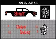 Hot Wheels(1/64),55 Gasser "Slipknot" Waterslide,Printed White First,Decals