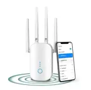 ‎QLOCOM Wireless WiFi Extender Signal Booster Amplifier Dual Band Repeater 1200
