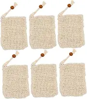 PAMINGONO 6pcs Soap Saver Bag Hanging Drying Pouch for Foaming Handmade Facial Soap Drawstring Soap Holder Skin-friendly Design for Bathroom