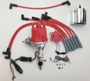 small cap FORD INLINE 6 170 200 250 RED HEI Distributor + 60K COIL + 8MM wires