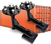 Shipping Container Wheels 6-Lug Wheels Kit Upgrade Wider and Thicker Steel Plate, Moves 20ft.-40ft. Shipping Container, Heavy-Duty Shipping Container Axles, Shipping Container Accessories Black