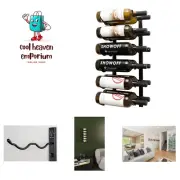 W Series Wine Rack 2 - Double Depth, Metal Wall Mounted Wine Rack - Modern, E...