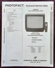 Sams Photofact 3361 Service Manual for Philco P1321RC401, P1320RC402, P1320RC403