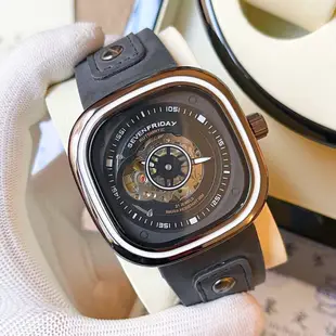 小玥正品/二手SEVENFRIDAY-七個星期五 男士機械錶 時尚男錶 矽膠錶帶 316L精鋼錶殼 全自動機械錶 男士腕