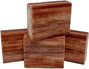 4x 100g Plant Oil Soap Patchouli Scent Pure Natural Vegetable Base Bar Australia