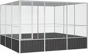 Bird Cage Galvanised Steel Birds Cage, Accessories, Outdoor Aviary, Open, Birdcage, Pet, 302.5x324.5x211.5 cm Anthracite