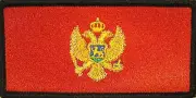 MONTENEGRO Flag Military Patch With Hook Adhesive Fastener BLACK BORDER #15