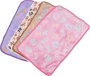 PERSELOSO 4pcs Reversible Fleece Pet Blanket Soft Cozy Dog Cat Mat for Indoor Outdoor Use Lint All Season Comfort for Home Car Travel