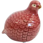 LVD Guinea Quail Petite Porcelain Figurine Ornament Display Decor 12cm Peach