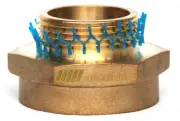 FIRE HOSE HYDRANT HEX ADAPTER 2" Female NPT x 1-1/2" Male NST Brass HSR-A2015FM