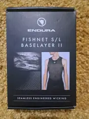 Endura Mens Fishnet Short-sleeve Black Baselayer II Vest Top - L/XL NEW & BOXED