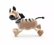 NEW AnamalZ Zebra Poseable Wood Wooden Figure 10cm Preschool Steiner