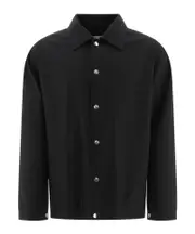 Jil Sander Logo Printed Press-Stud Overshirt IT52,IT50,IT44,IT54,IT48,IT46 Black