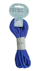 Parachute 550 Para Cord - Royal Blue 16ft /4.8m Made In USA