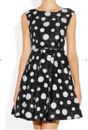 NWT ALICE + OLIVIA Camelia polka-dot silk-blend organza dress Sz 0 $597
