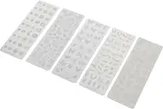 HAPINARY Nail Stamping Plates 5pcs Pack Manicure Stamping Template for Nail Art Designs