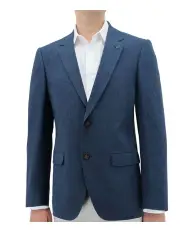 [Ferrari Formalwear] Linen Suit Jacket in Blue