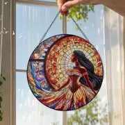 Princess Pocahontas Glass Suncatcher, Disney Pocahontas Suncatcher