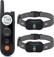 Upgraded Wireless Dog Fence System with 14 Adjustable Fence Range from 25ft to 3500 ft,Dog Training Collar with 3 Safe Training Modes, Security Lock, IPX7 Waterproof for All Breeds (2 Collars)