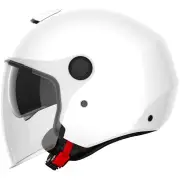 Y.10 Plain Pearl White Jet Helmet