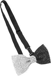 [JEWEDECO] Wedding Banquet Decorative Bow Tie Men's Pre-tied Rhinestone Bow Tie Glitter Bling
