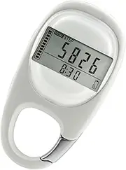 GANAZONO Running Pedometer Carabiner Clip Step Counter for Walking Hip Pedometer for Fitness Tracking Abs Material Compact Design for