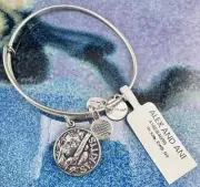 Alex and Ani ST. KITTS Russian Silver Charm Bangle New w Tag