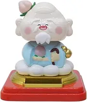 Car Dash Decorations | Solar Powered Shaking Chinese Craft | Solar Birthday God Car Dashboard Ornaments, Shaking Figure for Workplace Home Desk Decor