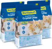 Scoopfree Odor Control Crystal Cat Litter, Fresh Scent, 8 Lb Bag, Pack of 3