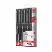 Pfeiffer uWrite Fineliner Red, Wallet of 6 Pens plus 2 FREE Refills