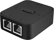 NonMiFyR 1000/s Gigabit Network Switch 2-Way LAN Hub 2-in-1 Box for Desktop