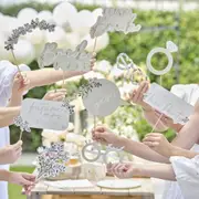 Bridal Bloom Floral Hen Party Photo Booth Props 10pk
