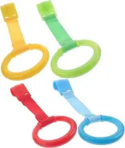 RORPOIR 2sets Toddler Hand Pull Ring Boys and Girls Tools Pull Rings Crib Hanging Bed Hand 4pcs*2