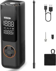 P1 Portable Electric Cordless Tyre Inflator, 150 PSI High Pressure, 60S Quick In