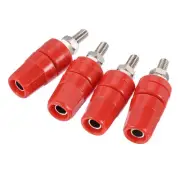 Terminal Binding Post Amplifier Terminal Connector Jack Speaker Red 4 Pack