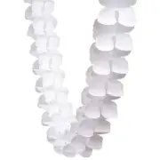 3.6m Four Leaf Clover Tissue Paper Garland - White
