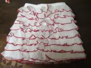 NWT-$68 Beetlejuice London White Red RUFFLED RUMBA Skirt Poppy Love 2 2T-NEW