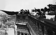 arrival of the Zeppelin LZ 6 on the so called "Kaiserfahrt" to Ber- Old Photo