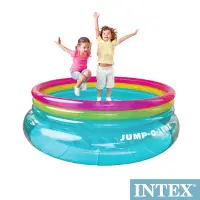 在飛比找Yahoo奇摩購物中心優惠-INTEX 兒童圓形三色透明跳跳床/球池-寬203cm (4