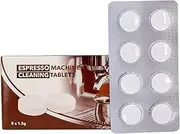 Espresso Coffee Machine Cleaning Tablets, 1.5g Descaler & Cleaner Tablet Eliminates Coffee Residue, Regular Cleaning Cino Cleano for Perfect Brews Compatible with Breville Delonghi Jura (2 x 8 Tabs)